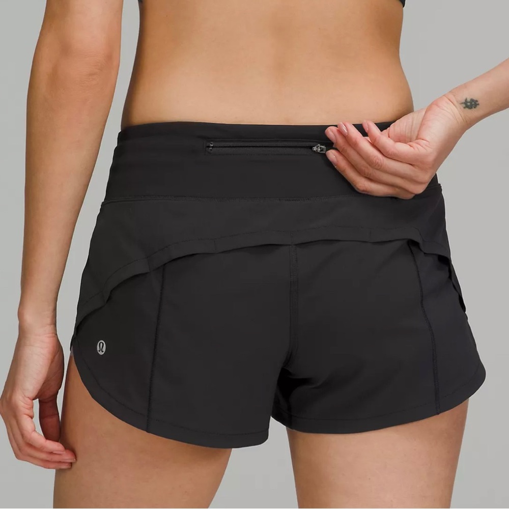 Black Lululemon Speed Up Shorts Size 8
